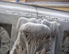 Carved Limestone Mantle and Fireplace