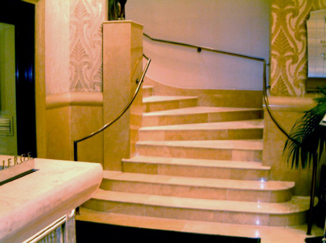 Petrillo Stone steps project at the Benjamin Hotel in New York